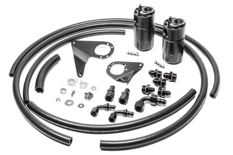 Radium Engineering 20-1107-FL Dual Catch Can Kit 08-16 Mitsubishi Evo Fluid Lock