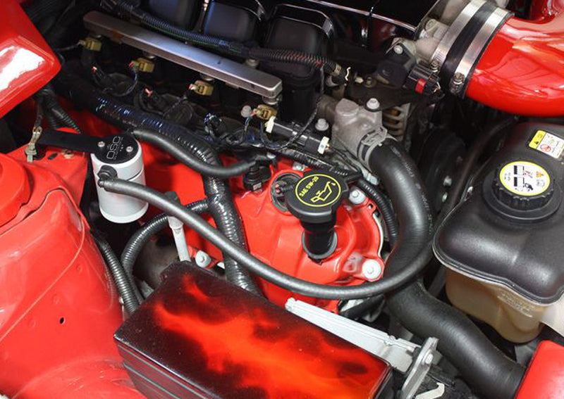 J&L 3013P-C 05-10 Ford Mustang GT/Bullitt/Saleen Passenger Side Oil Separator 3.0 - Clear Anodized