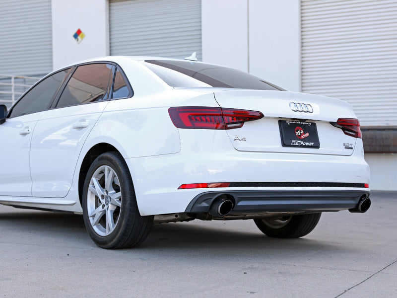 aFe 49-36419-B 17-19 Audi A4 (L4-2.0L) MACH Force-Xp Stainless Steel Axle-Back Exhaust System - Black Tip