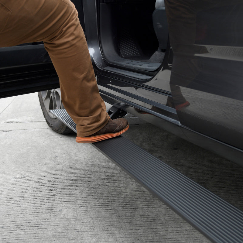 Go Rhino 20404857PC RealTruck 19-24 Chevy Silverado Standard Cab 2dr VoltStep Electric Running Board Kit-Textured Black