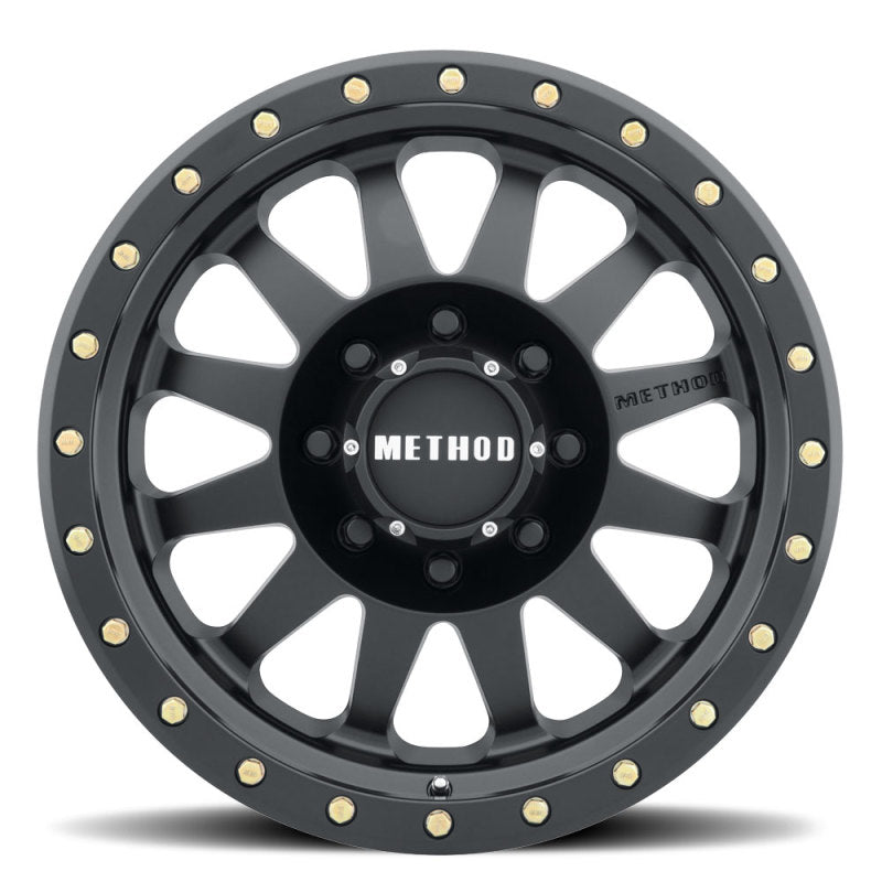 Method Wheels MR30478587500 Method MR304 Double Standard 17x8.5 0mm Offset 8x170 130.81mm CB Matte Black Wheel