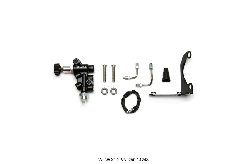 Wilwood 260-14248 Tandem Remote Master Cylinder Mounting Bracket L/H Kit w/ Prop Valve