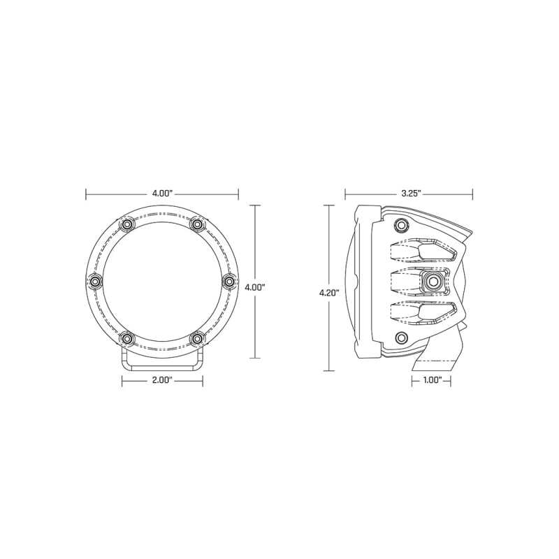 Rigid Industries 36402 360-Series 4in LED Off-Road Spot Beam - RGBW (Pair)