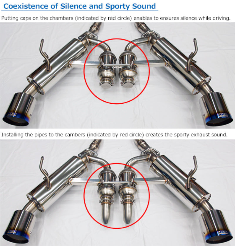 HKS 31014-KN001 2017 Infiniti Q60 (RWD) Dual Hi-Power Titanium Tip Catback Exhaust