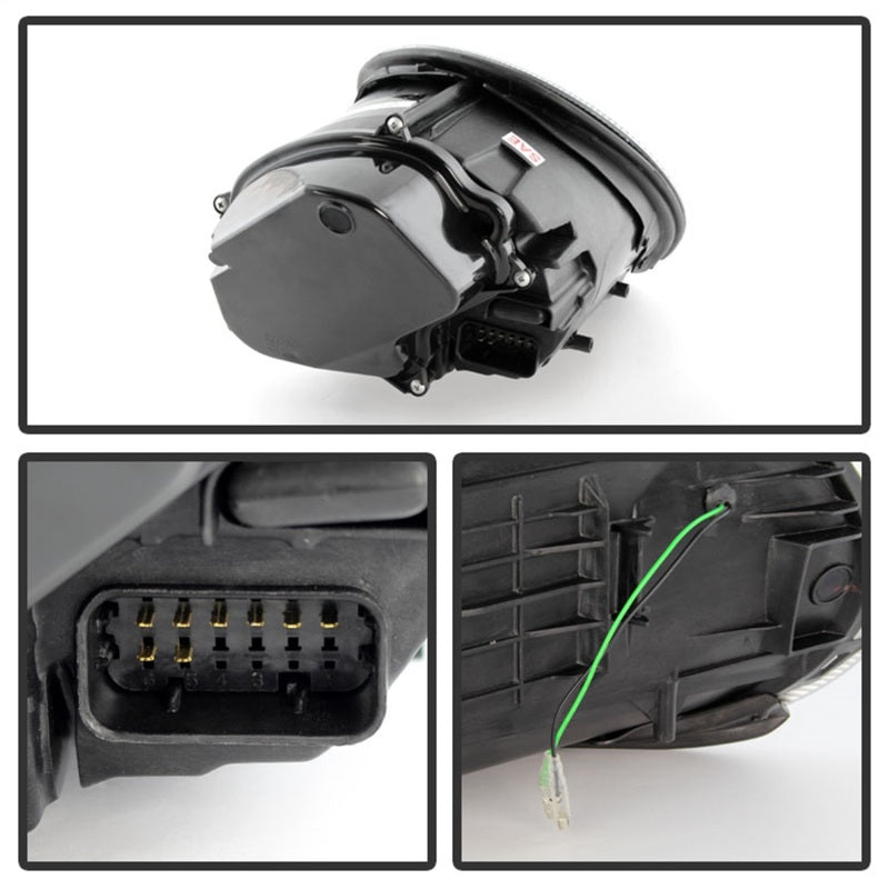 SPYDER 5080103 Spyder Porsche 911 05-09 Projector Headlights Xenon/HID Model- DRL LED Blk PRO-YD-P99705-HID-DRL-BK