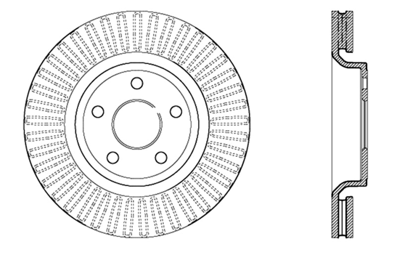 Stoptech 128.58008L StopTech Drilled Sport Brake Rotor 11-17 Jeep Grand Cherokee (Excluding SRT8)