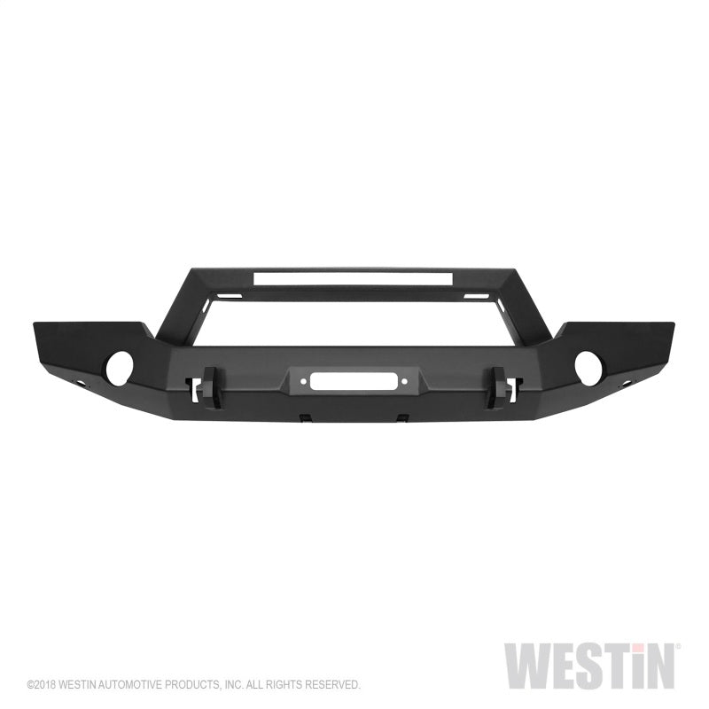 Westin 59-80125 18-20 Jeep Wrangler WJ2 Full Width Front Bumper w/LED Light Bar Mount Textured Black