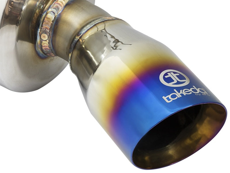 aFe 49-36615-L POWER Takeda 16-17 Honda Civic I4-1.5L (t) 2.5-2.25in 304 SS CB Dual-Exit Exhaust Blue Tips