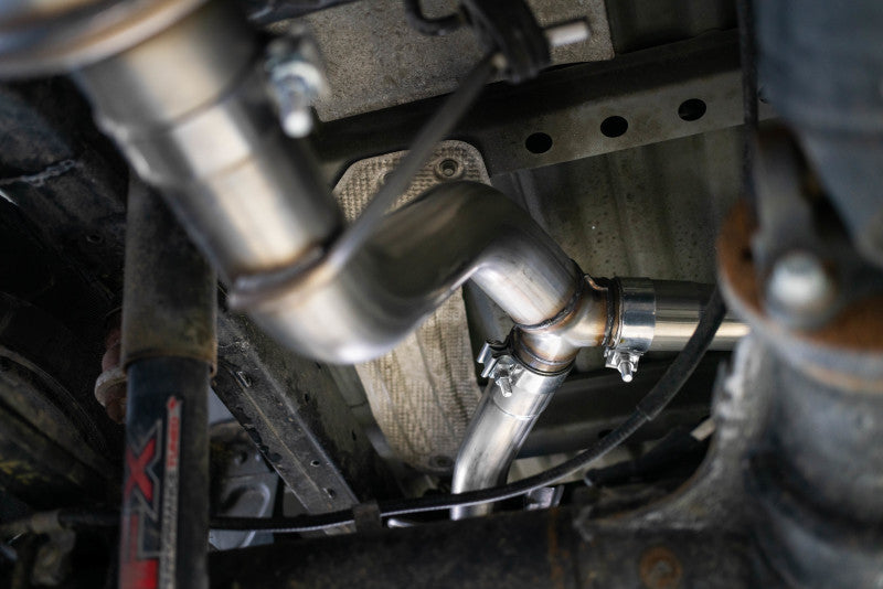 MBRP S5223BLK 19-20 Ford Ranger 2.3L 3in Dual Split Rear Outlet 4in OD Tips Black Coated Cat Back Exhaust