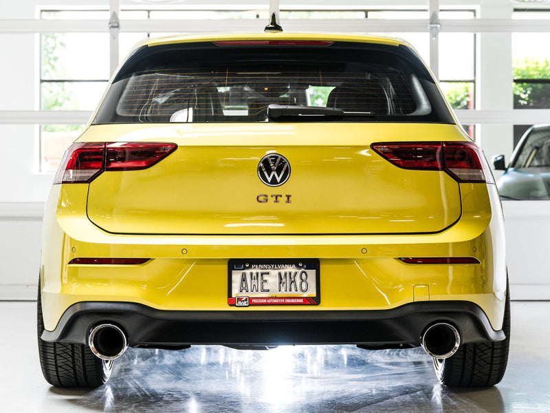 AWE Tuning 3020-32658 AWE 2022 VW GTI MK8 Track Edition Exhaust - Chrome Silver Tips