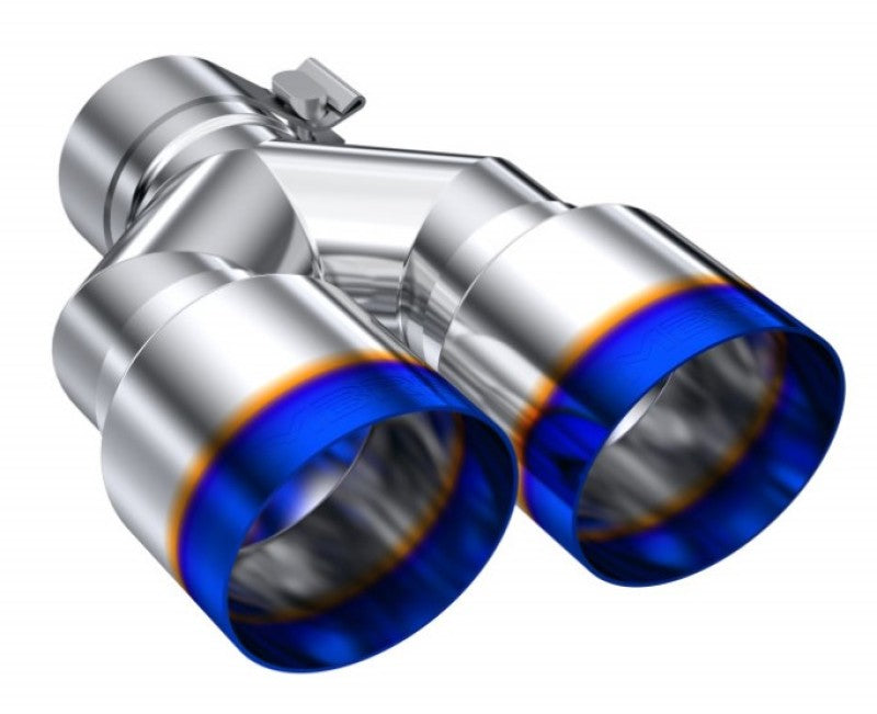 MBRP T5171BE Burnt End Tip 2.5 ID, Dual 3.5 OD Out, 9.5 length, Single wall 304 Stainless Steel