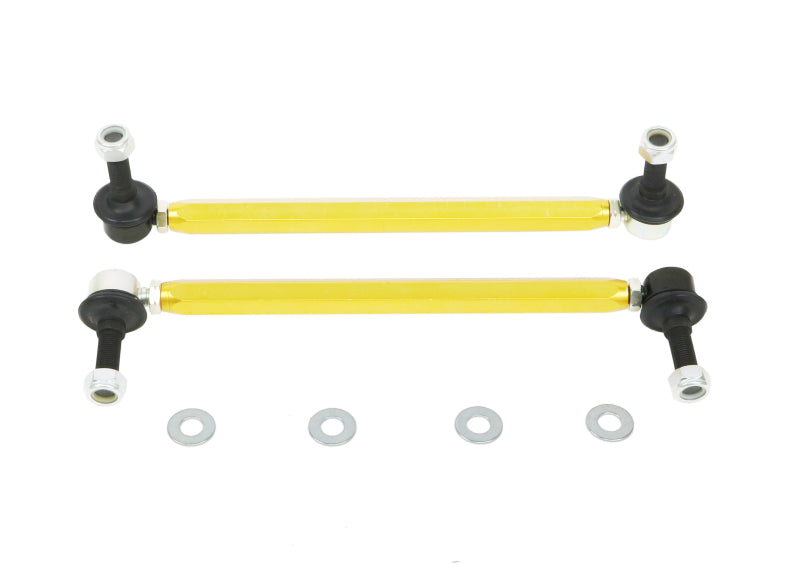 Whiteline KLC180-295 18-19 Kia Stinger Front Sway Bar Link Assembly Heavy Duty Adjustable Steel Ball