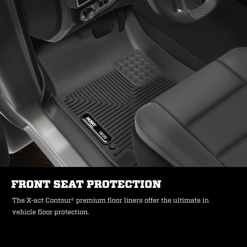 Husky Liners 54608 19-22 Dodge RAM 1500 Crew Cab X-Act Contour Front & Second Seat Floor Liners - Black