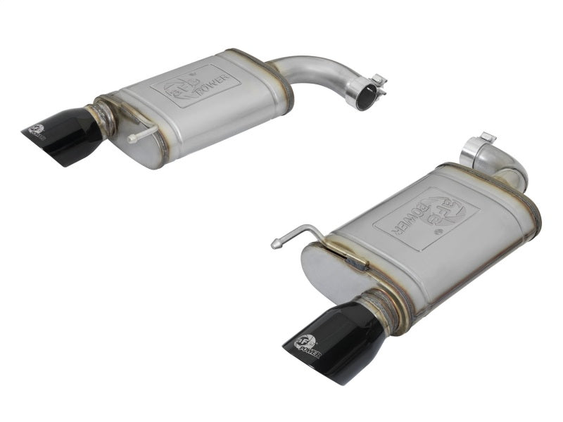 aFe 49-43085-B MACHForce XP 2.5in 409 Stainless Axle Back Exhaust w/ Black Tips 15-17 Ford Mustang I4-2.3L (t)