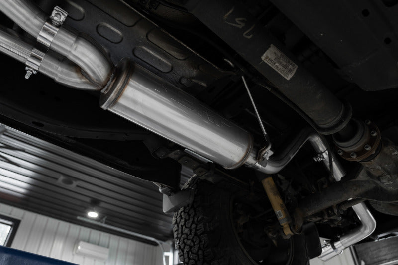 MBRP S5407BLK 22-23 Nissan Frontier 3.8L 3in Tip 3in Cat Back Single Side Exit Street Profile - Black Coated