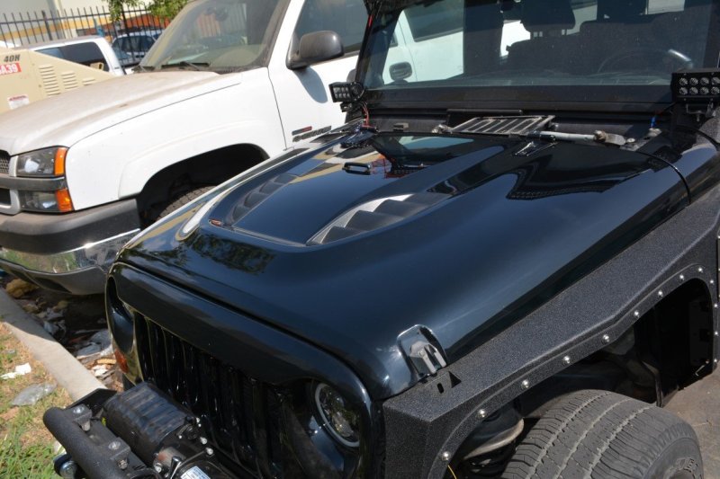 DV8 Offroad HDMB07-TA 07-18 Jeep Wrangler JK Rubicon 10th Anniversary Replica Hood