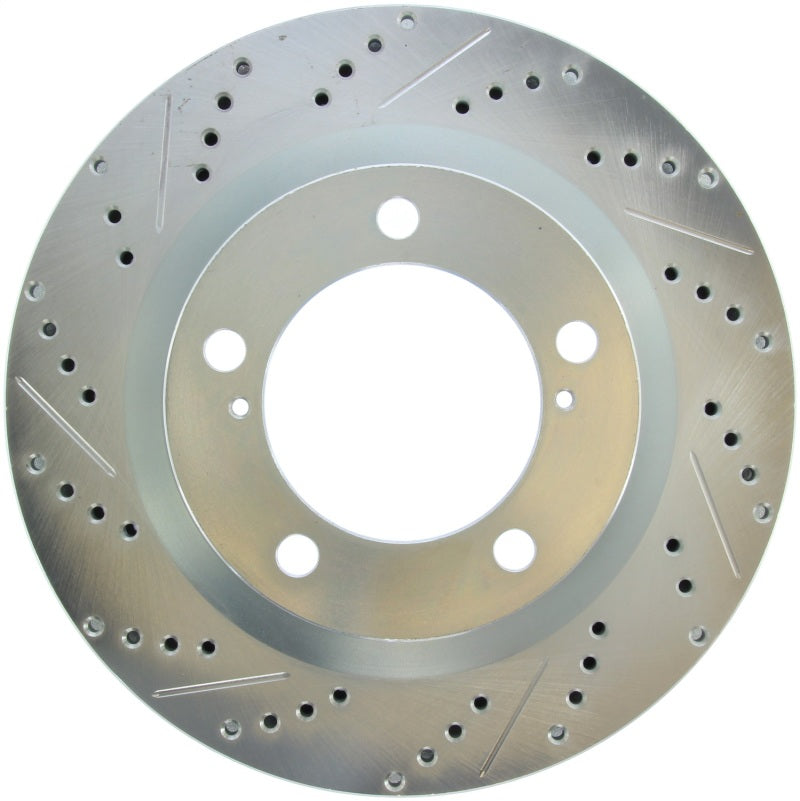 Stoptech 227.44156R StopTech Select Sport 07-17 Toyota Tundra Drilled and Slotted Sport Right Front Rotor