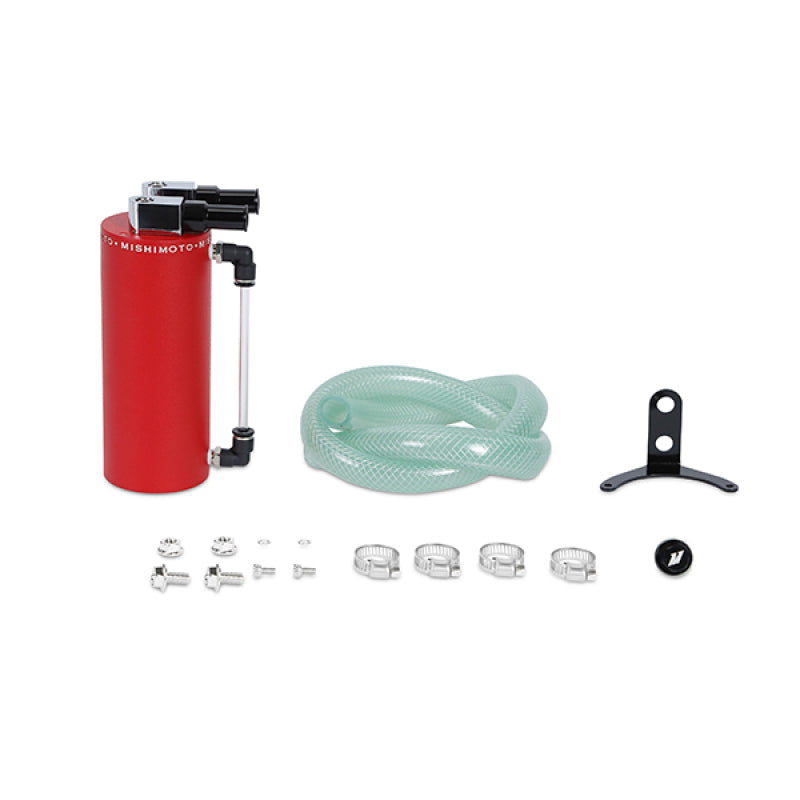 Mishimoto MMOCC-SAWRD Small Aluminum Oil Catch Can - Wrinkle Red