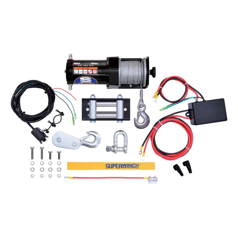 Superwinch 1120210 2000 LBS 12V DC 5/32in x 49ft Steel Rope LT2000 Winch