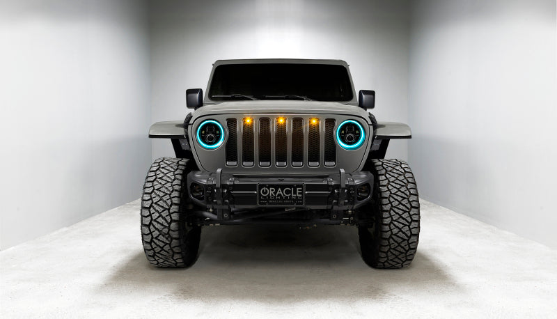 ORACLE Lighting 5769J-332 Oracle Jeep Wrangler JL/Gladiator JT 7in. High Powered LED Headlights (Pair) - Dynamic