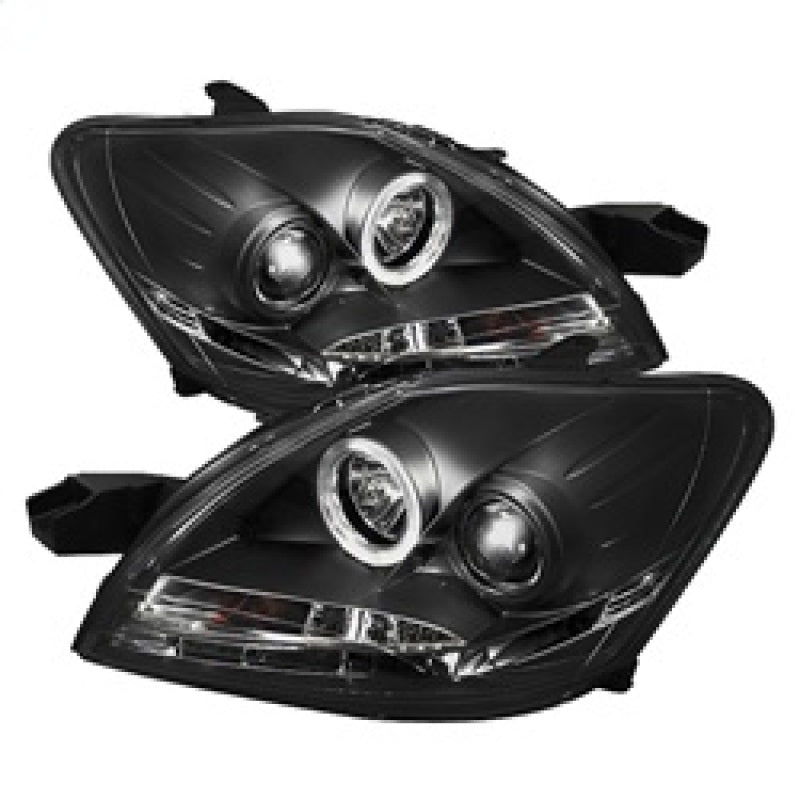 SPYDER 5038944 Spyder Toyota Yaris 07-11 4Dr Projector Headlights LED Halo DRL Blk PRO-YD-TYA074D-DRL-BK