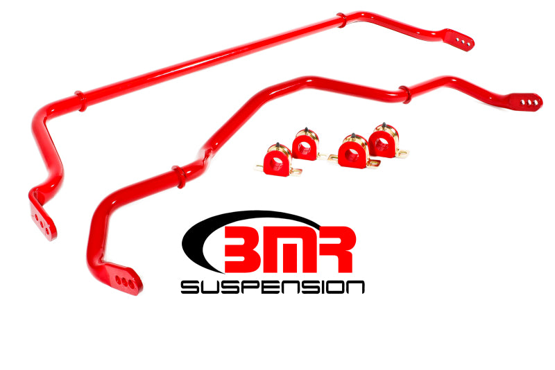 BMR Suspension SB052R BMR 16-17 6th Gen Camaro Front & Rear Sway Bar Kit w/ Bushings - Red
