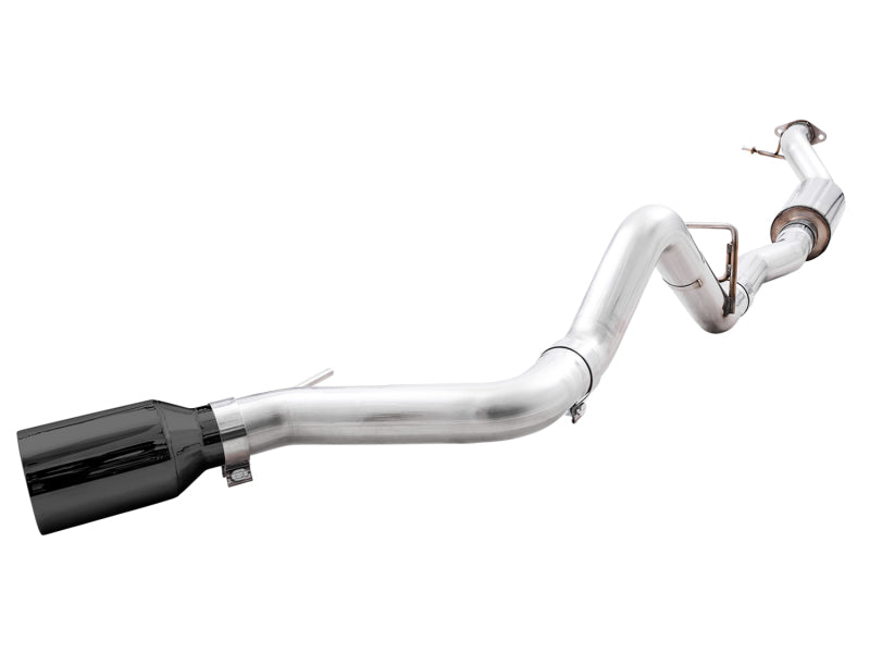AWE Tuning 3015-23789 2021+ Ford Bronco 0FG Single Rear Exit Exhaust w/Diamond Black Tip & Bash Guard