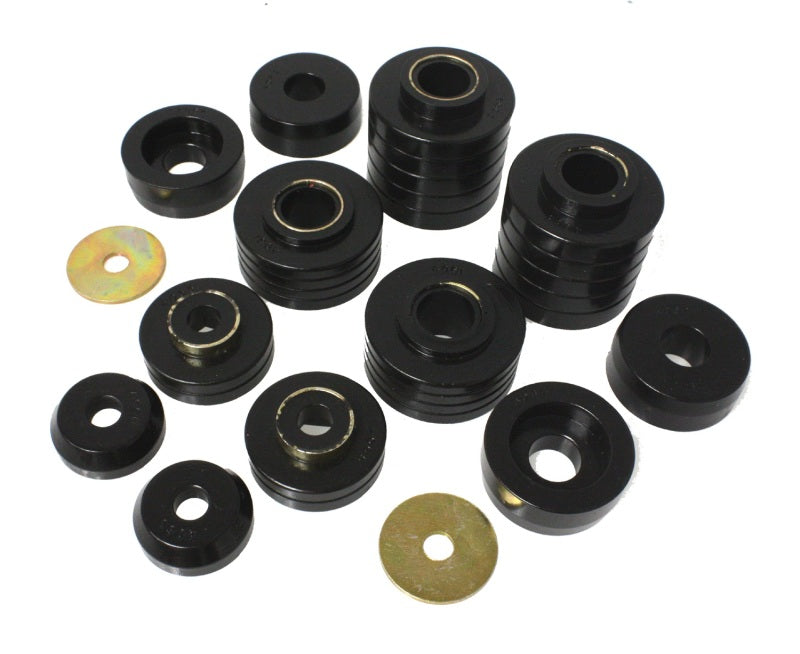Energy Suspension 4.4107G 80-98 Ford F250/F350 / 80-92 Ford F100/F150 / 85-98 Ford F450 Black Body Mount Set