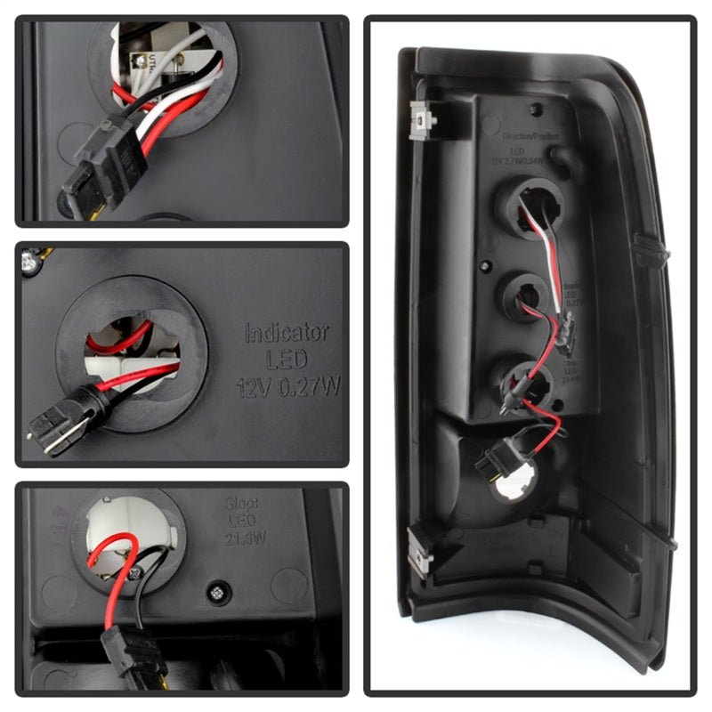 SPYDER 5008763 xTune 03-06 Silverado 1500/2500 (Will Not Fit Stepside) LED Tail Lights Black ALT-ON-CS03-LED-BK