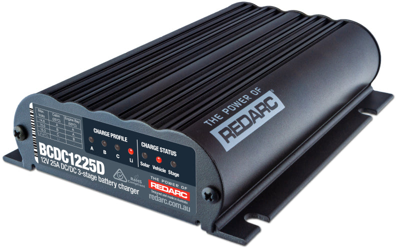 REDARC BCDC1225D DC/DC Dual Input In-Vehicle Battery Charger - 12V 25A