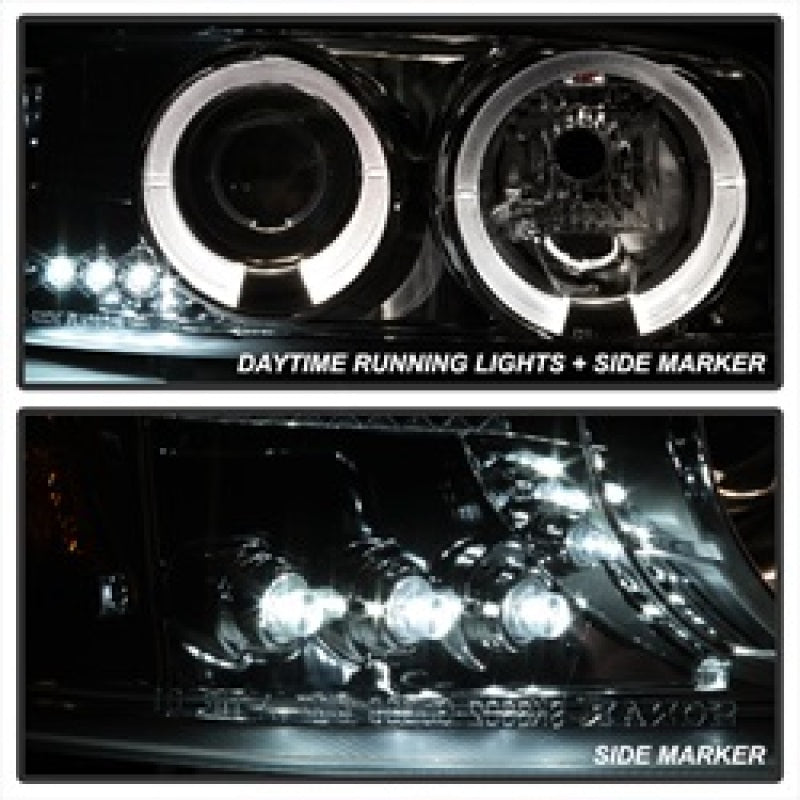 SPYDER 5009371 Spyder GMC Sierra 1500/2500/3500 99-06 Projector Headlights LED Halo LED Smoke PRO-YD-CDE00-HL-SMC