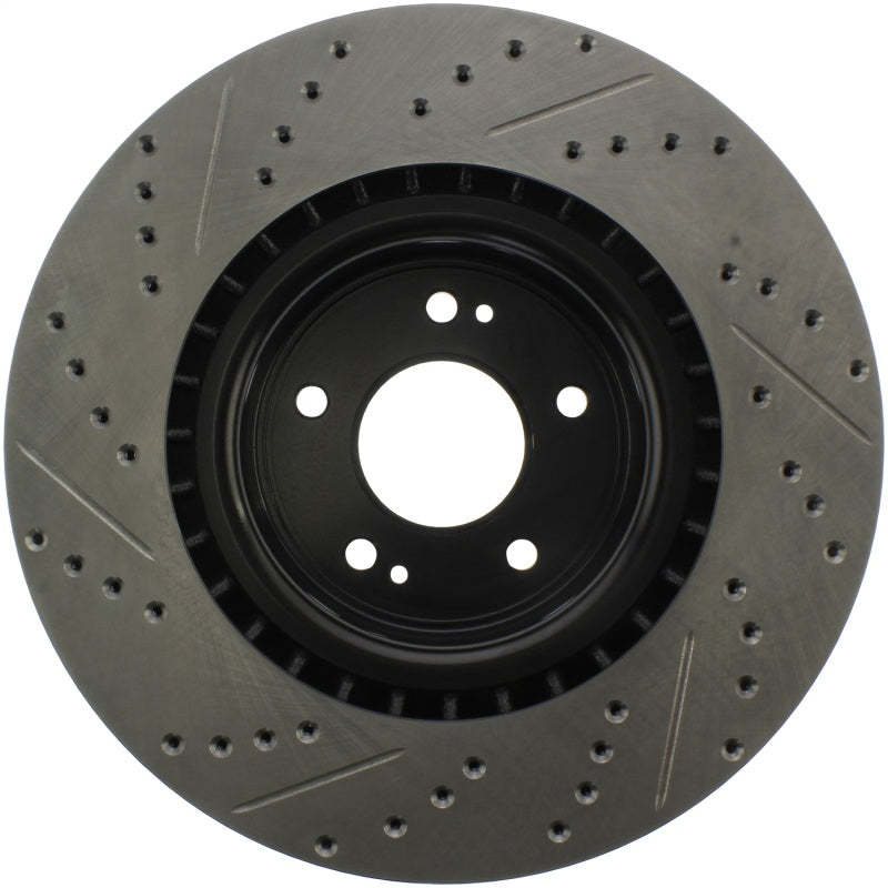 Stoptech 127.51036L StopTech 10 Hyundai Genesis Coupe w/ Factory Brembo Slotted & Drilled Left Front Rotor