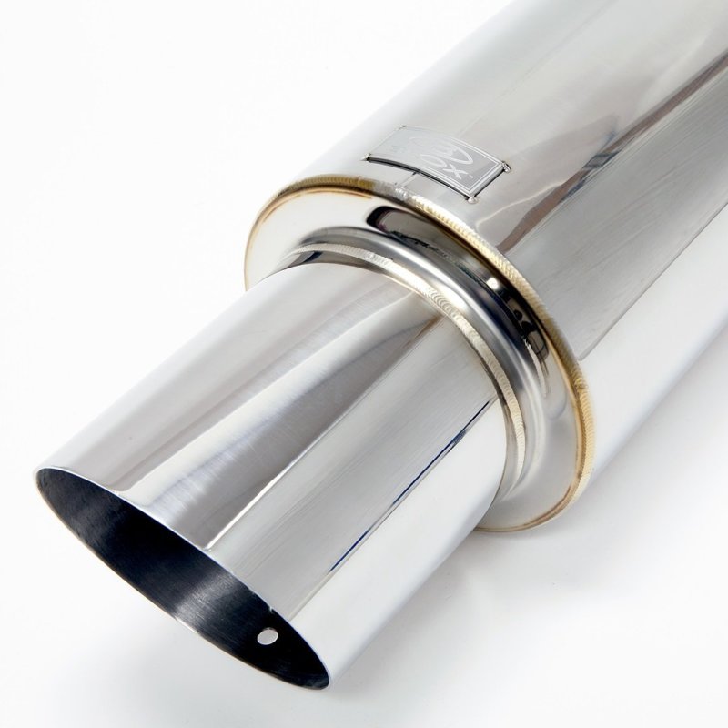 BLOX Racing BXEX-00100 60.5mm Street Muffler - Angled Tip