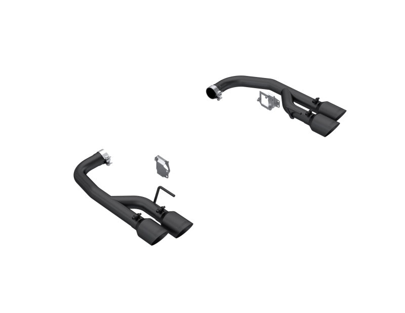 MBRP S7281BLK 2024 Ford Mustang GT 5.0L 2.5in Dual Rear Axle-Black Tips - Black-Coated Aluminized Steel