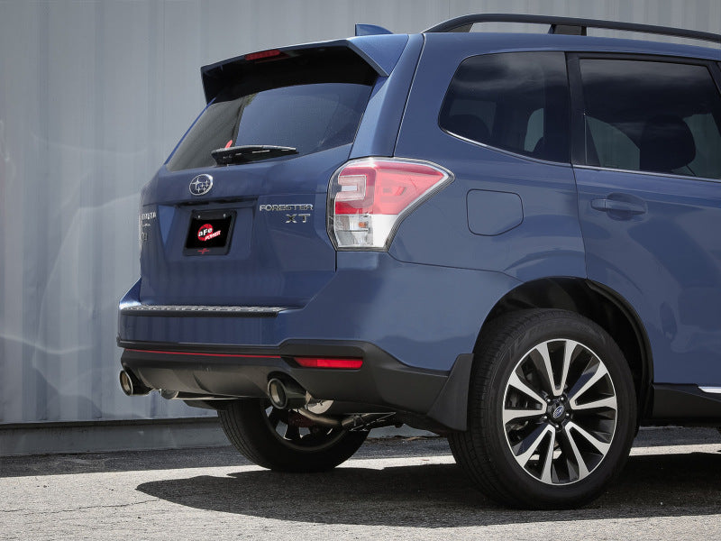 aFe 49-36804-B Subaru Forester XT 14-18 H4-2.5L (t) Takeda 2-1/2in to 2-1/4in 304 SS Cat-Back- Black Tip