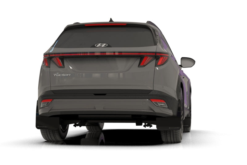 Rally Armor MF135-UR-BLK-DGRY 2025+ Hyundai Tucson (Excl. ICE & XRT) Black UR Mud Flap w/ Dark Grey Logo