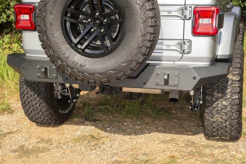 Rugged Ridge 11548.51 Spartan Rear Bumper Full Width 18-20 Jeep Wrangler JL