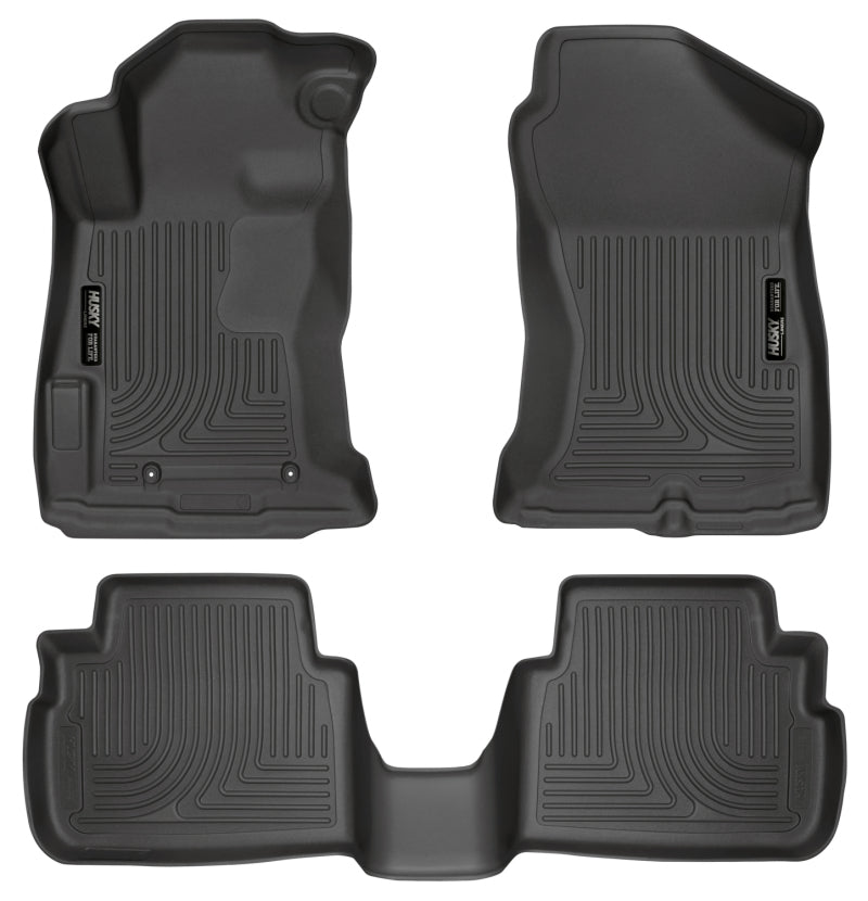 Husky Liners 99661 2017 Subaru Impreza Weatherbeater Black Front & 2nd Seat Floor Liners