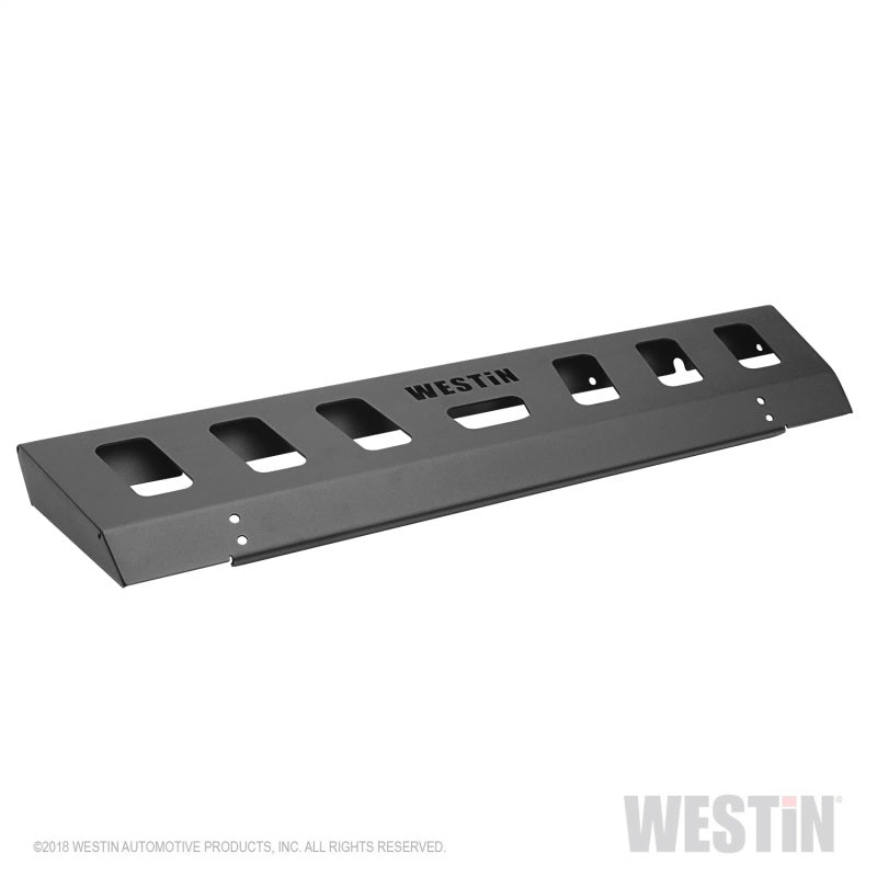 Westin 59-80095 18-19 Jeep Wrangler JL Front Bumper Skid Plate - Textured Black