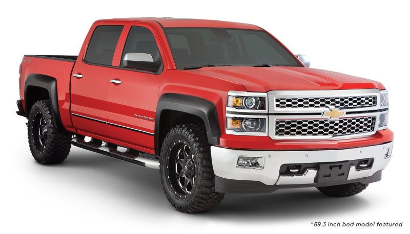 Bushwacker 40964-02 15-18 Chevy Silverado 2500 HD Fleetside Extend-A-Fender Style Flares 4pc - Black