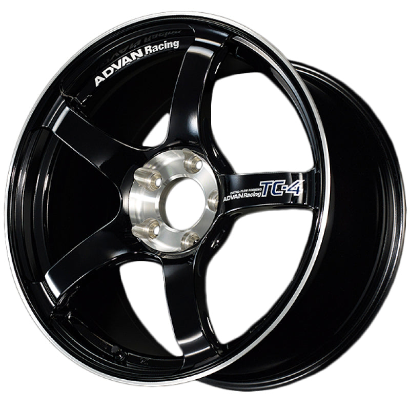 Advan YADS8K35EBF TC4 18x10 +35 5-114.3 Racing Gloss Black and Diamond Cut Wheel