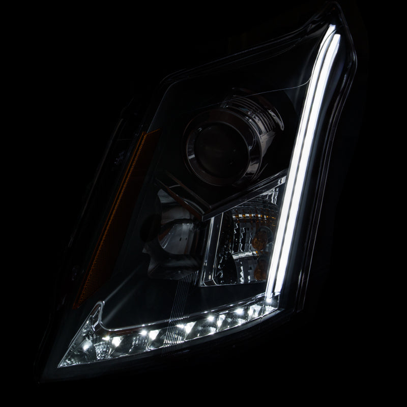 ANZO 111308 2010-2015 Cadillac SRX Projector Headlights w/ Plank Style Design Black