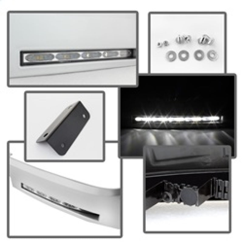 SPYDER 5077738 Spyder Toyota Tundra 07-13 Daytime LED Running Lights wo/switch Silver FL-DRL-TTU07-SIL