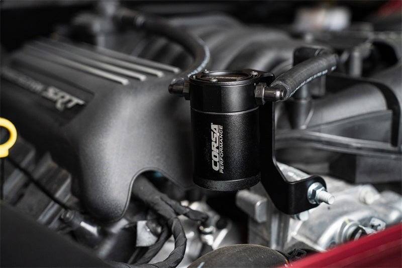 CORSA Performance CC0013 Corsa2011-2023 Dodge Challenger/Charger 2018-2023 Dodge Durango 6.4L Aluminum Oil Catch Can