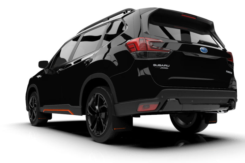 Rally Armor MF52-UR-BLK/OR 19-21 Subaru Forester Black UR Mud Flap w/ Orange Logo