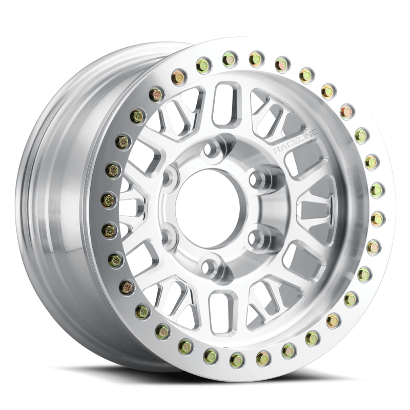Raceline RT951F-79080-12 RT951F Ryno 17x9in / 8x165.1 BP / -12mm Offset / 130.81mm Bore - Machined Beadlock Wheel