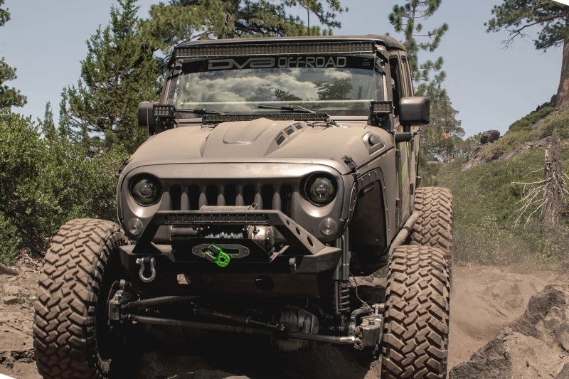DV8 Offroad HDMB07-02 07-18 Jeep Wrangler JK Metal Heat Dispersion Hood - Primer Black