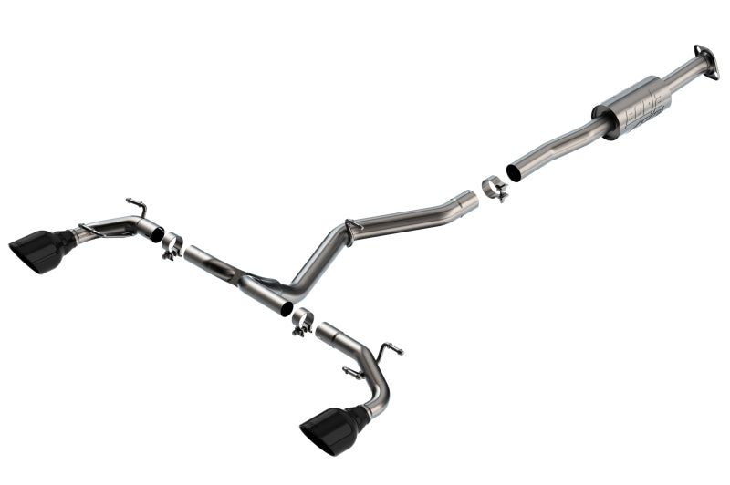 Borla 140910BC 22-23 Subaru BRZ/Toyota GR86 2.4L RWD AT/MT ATAK Catback Exhaust - Black Chrome Tips