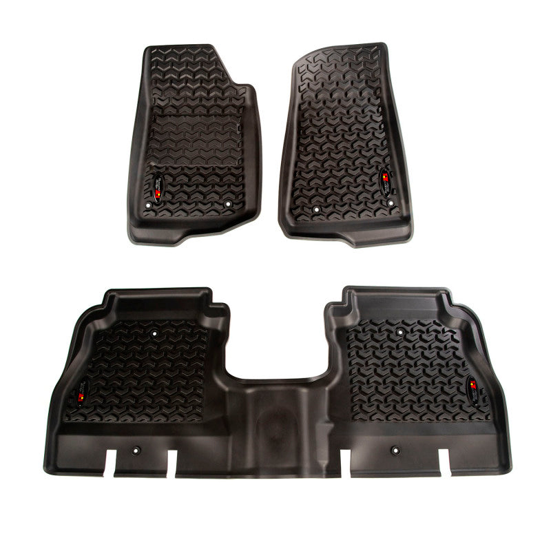 Rugged Ridge 12987.05 Floor Liner Front/Rear Black 2018-2020 Jeep Wrangler JL 4 Dr