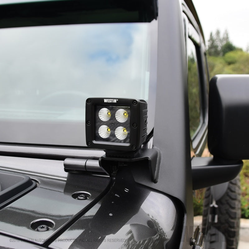 Westin 62-41085 18-19 Jeep Wrangler Pillar LED Light Mount - Black